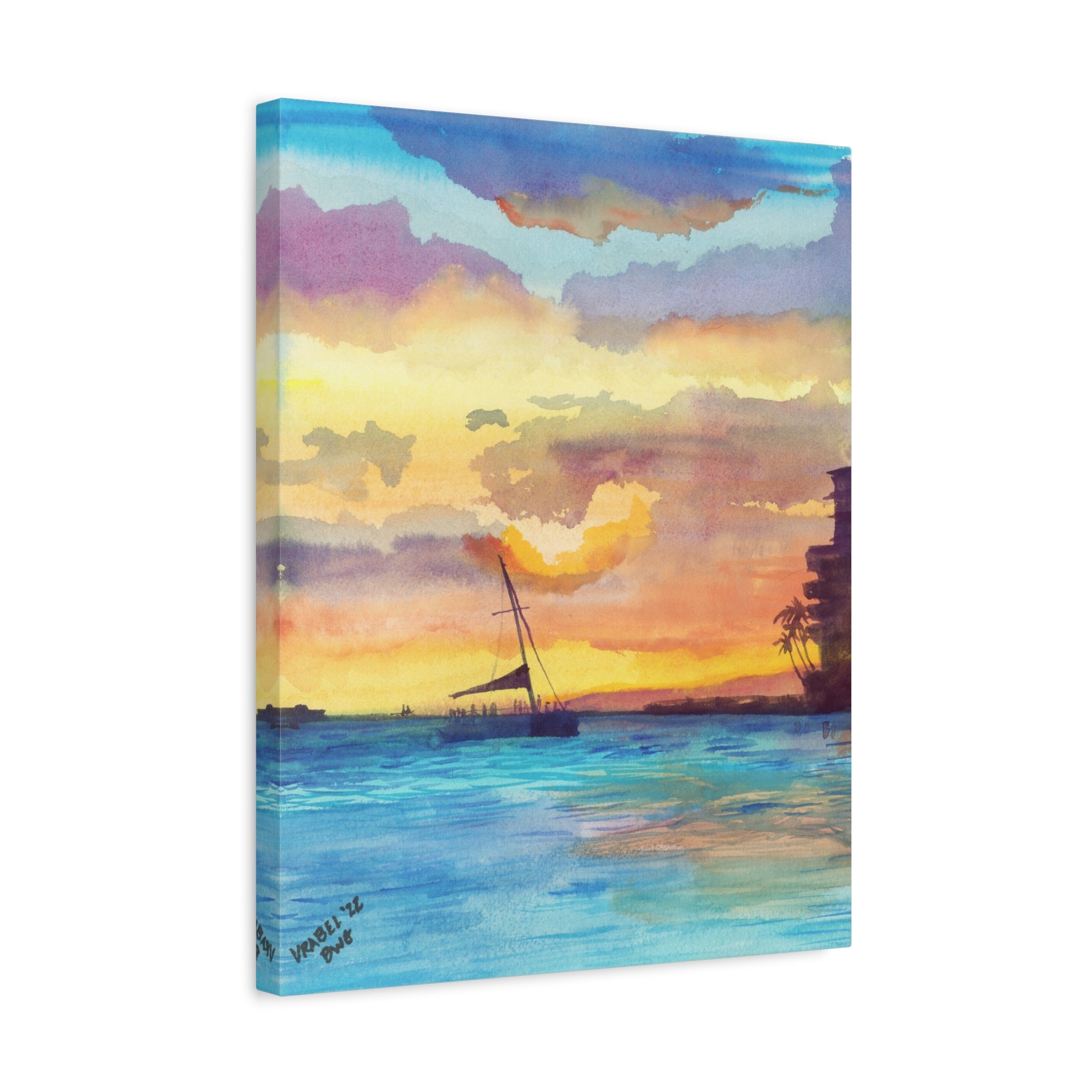 Afternoon Catamaran - Canvas Fine Art Print