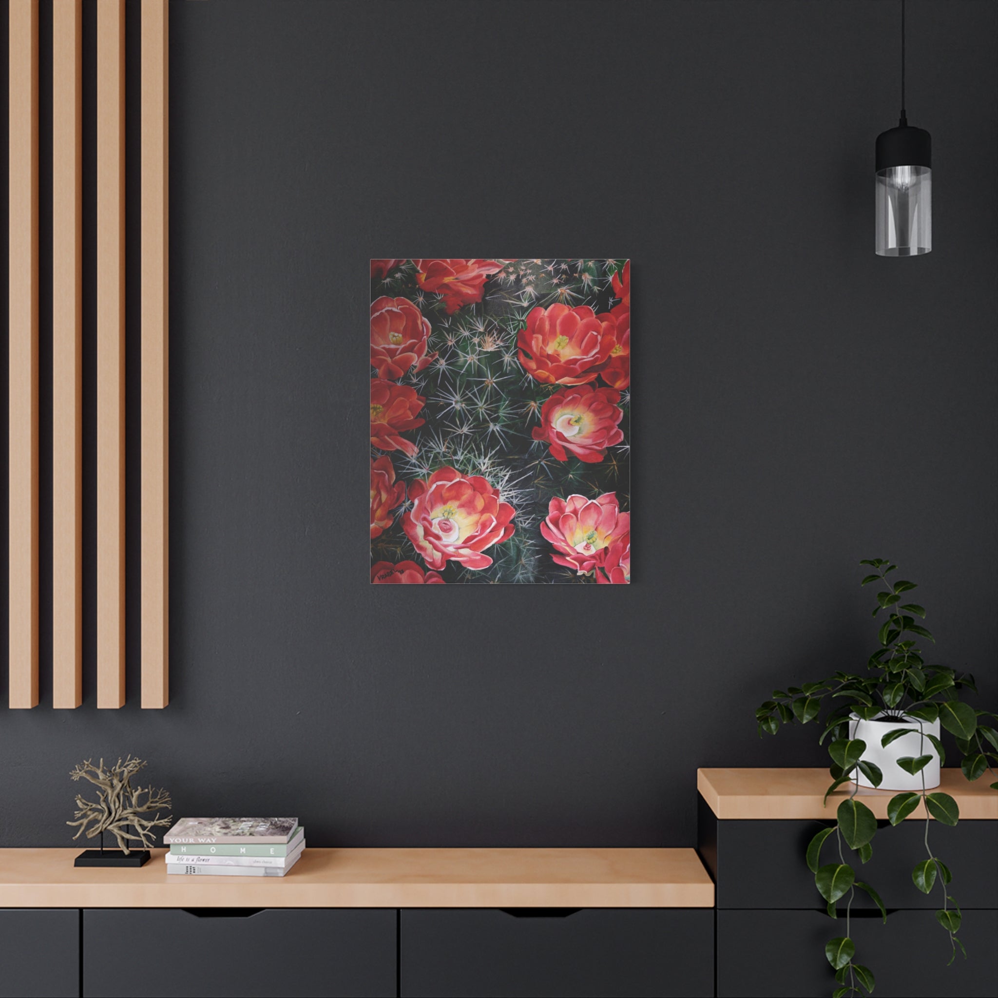 Cactus Flower - Canvas Fine Art Print