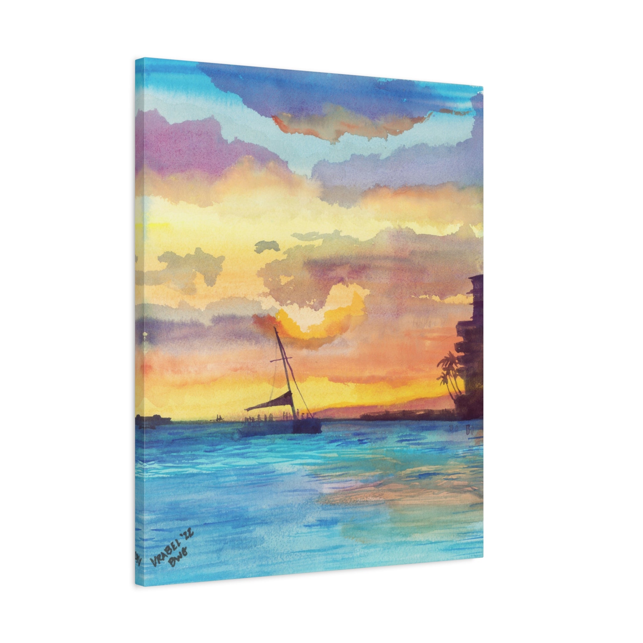 Afternoon Catamaran - Canvas Fine Art Print