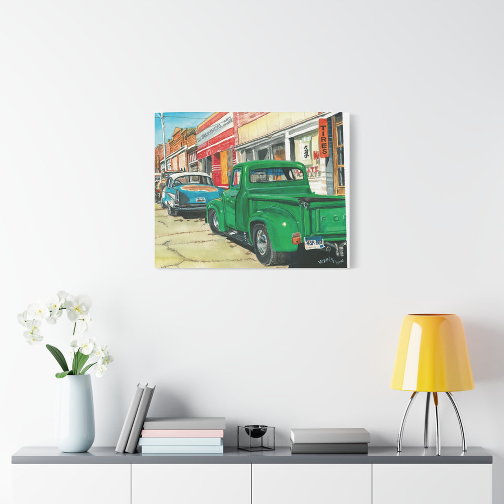 Standing on a Corner in Bisbee, Arizona - Canvas Fine Art Print