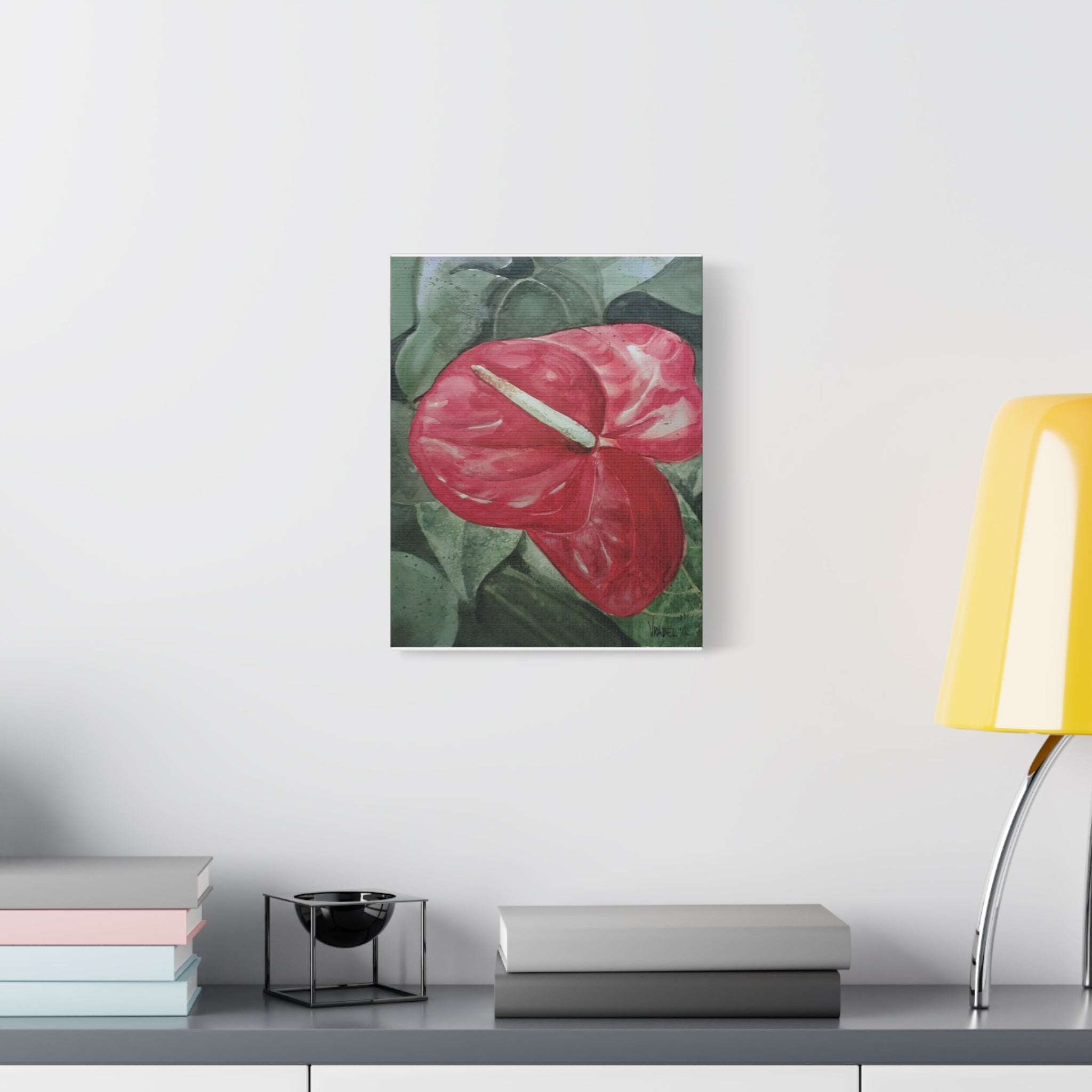 Single Anthurium - Canvas Fine Art Print