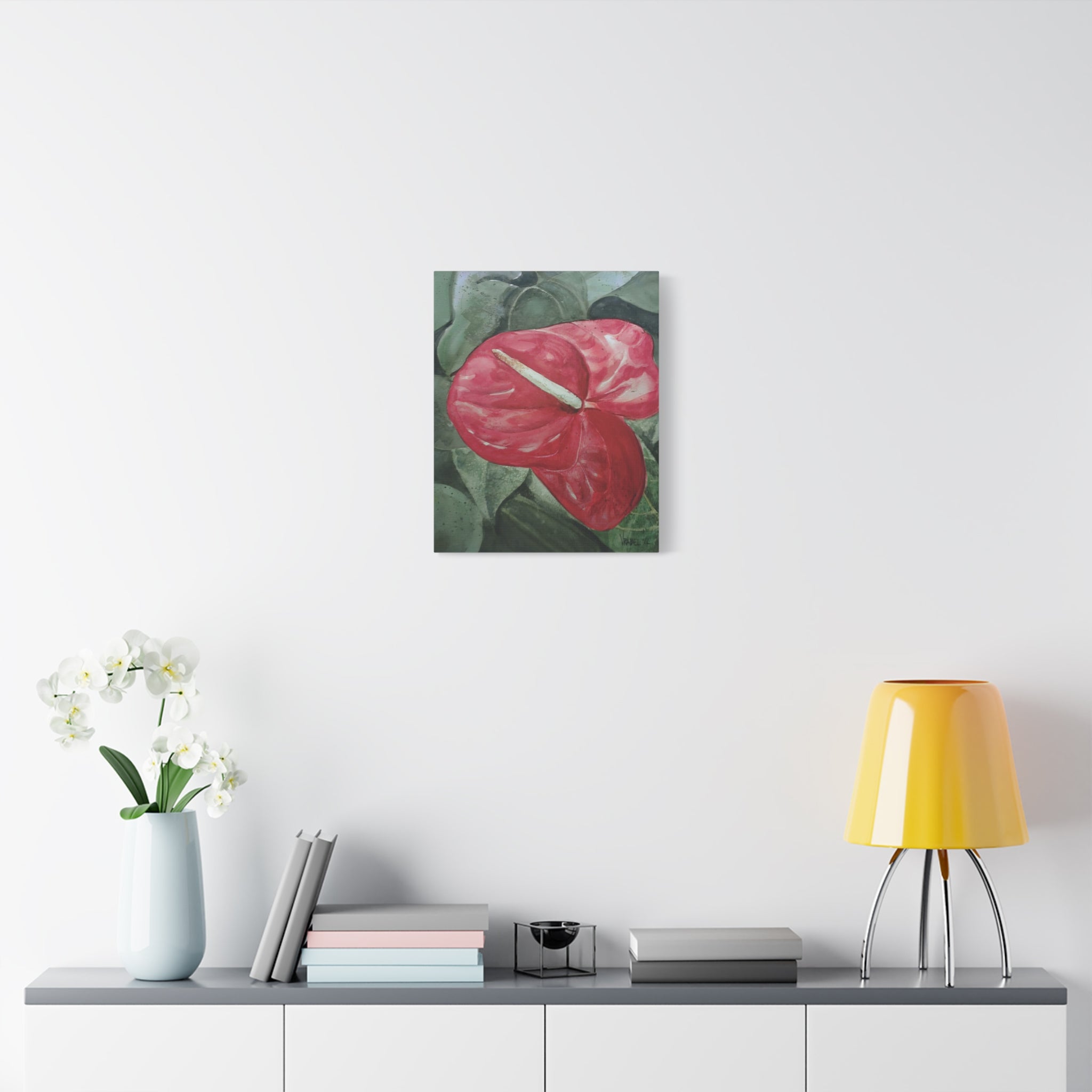 Single Anthurium - Canvas Fine Art Print