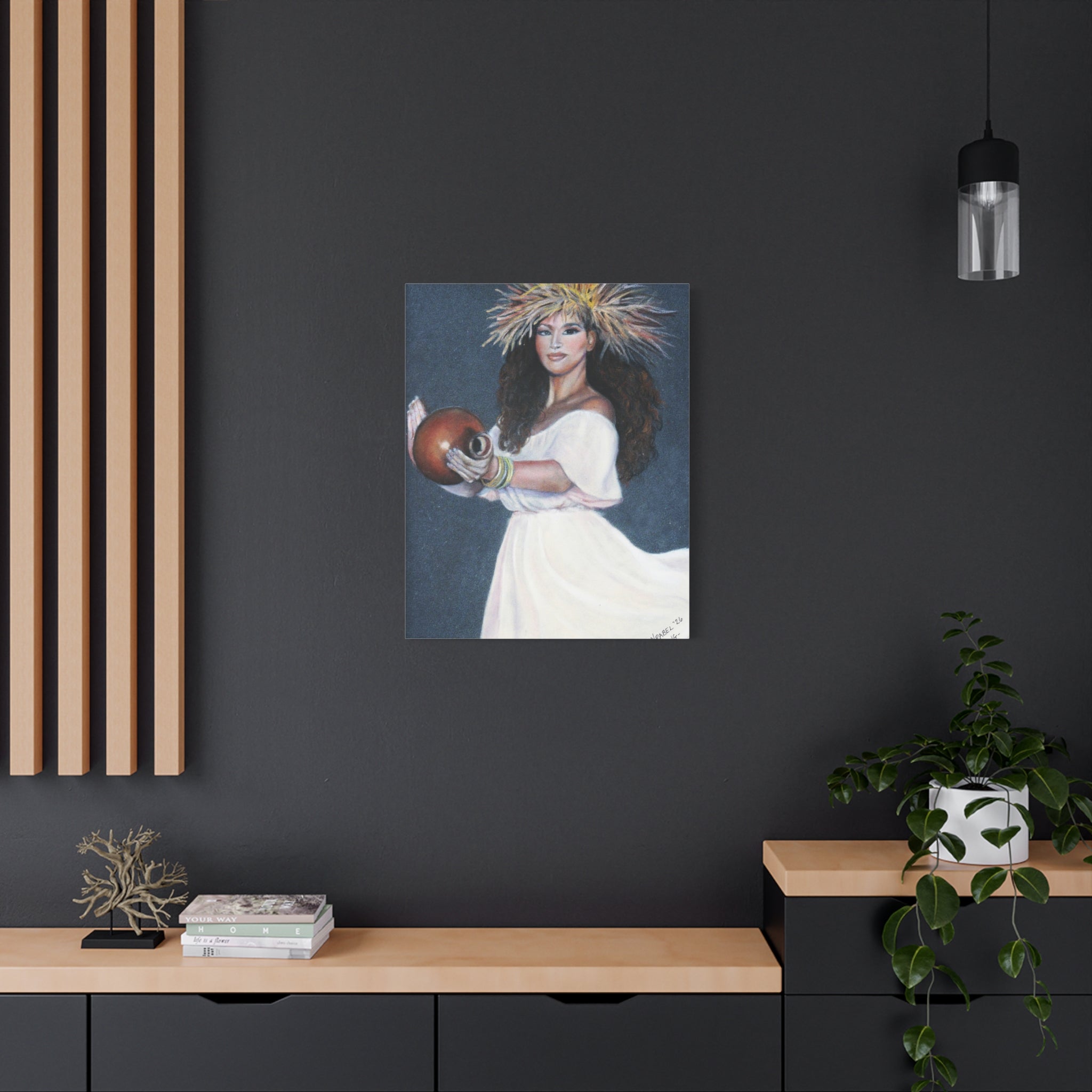 She Holds the Song - Canvas Fine Art Print