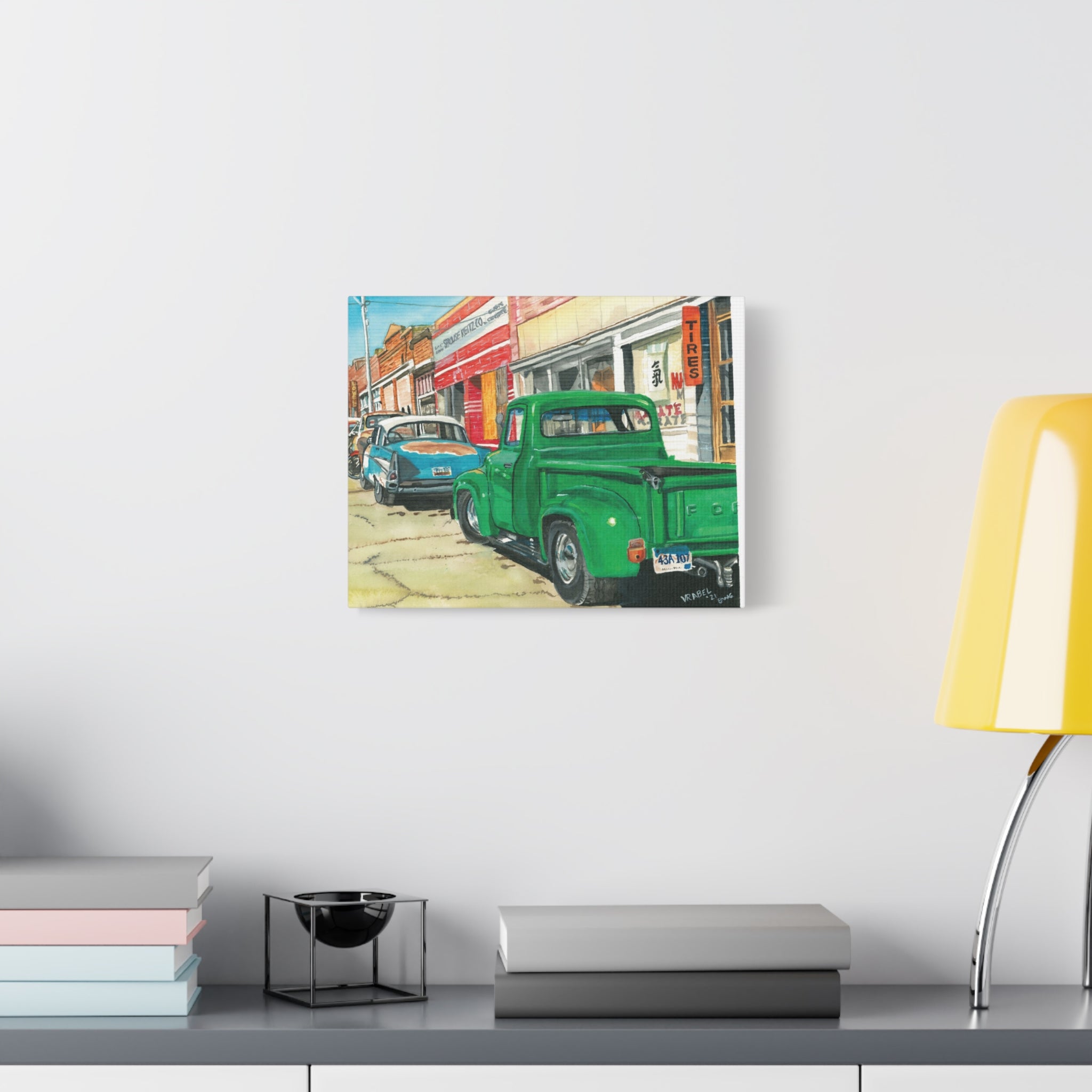 Standing on a Corner in Bisbee, Arizona - Canvas Fine Art Print