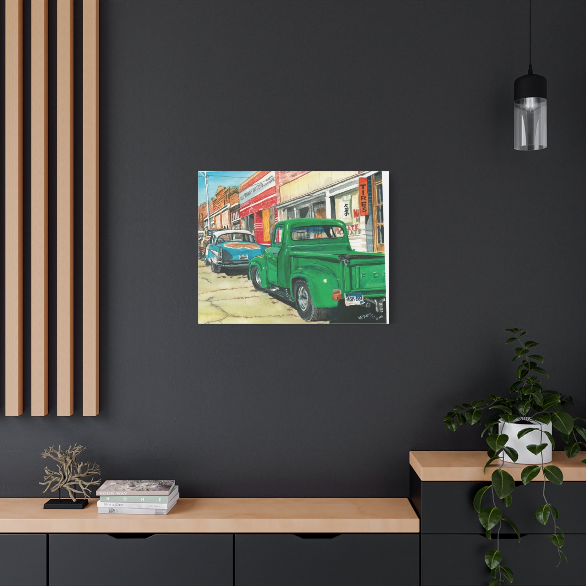 Standing on a Corner in Bisbee, Arizona - Canvas Fine Art Print