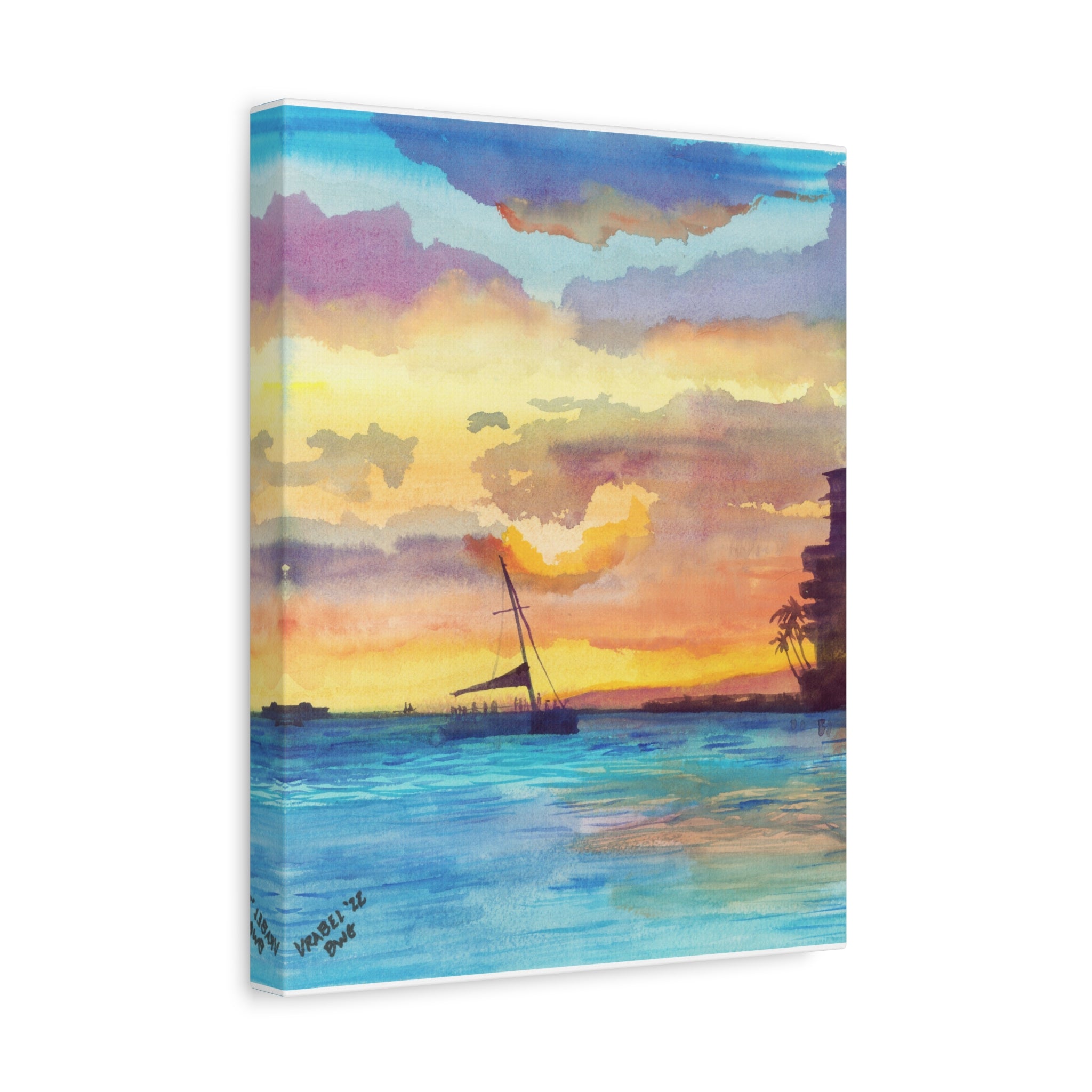 Afternoon Catamaran - Canvas Fine Art Print