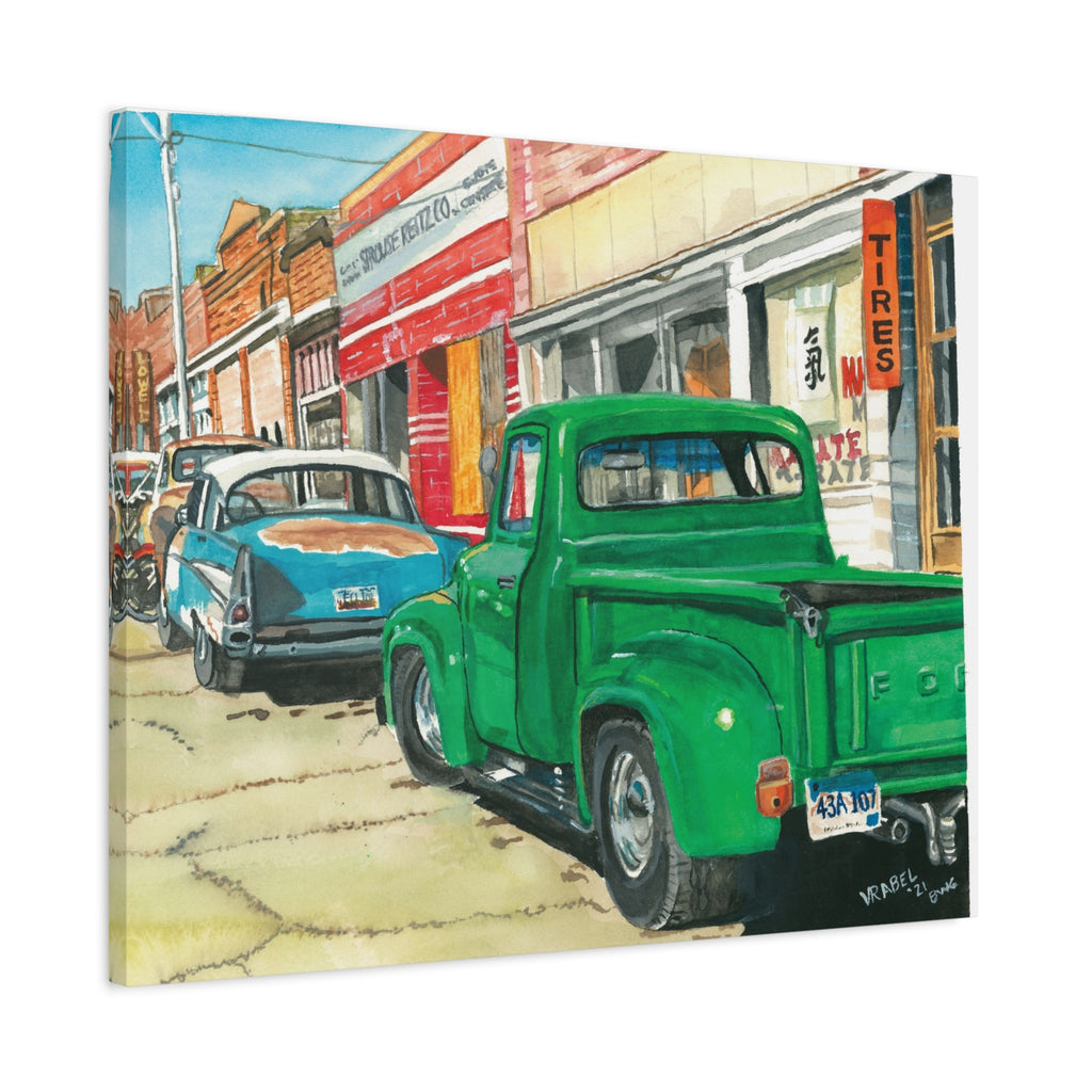 Standing on a Corner in Bisbee, Arizona - Canvas Fine Art Print