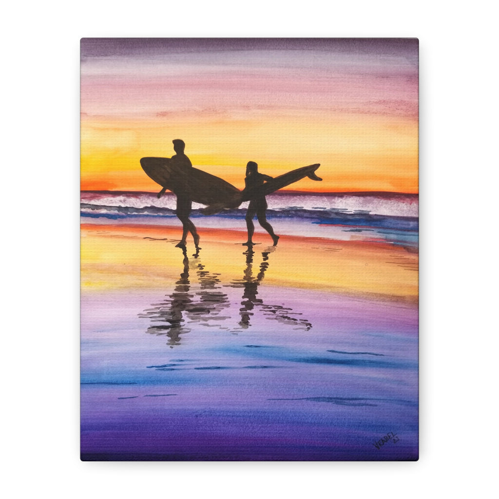 Surfboard Beach - Canvas Fine Art Print