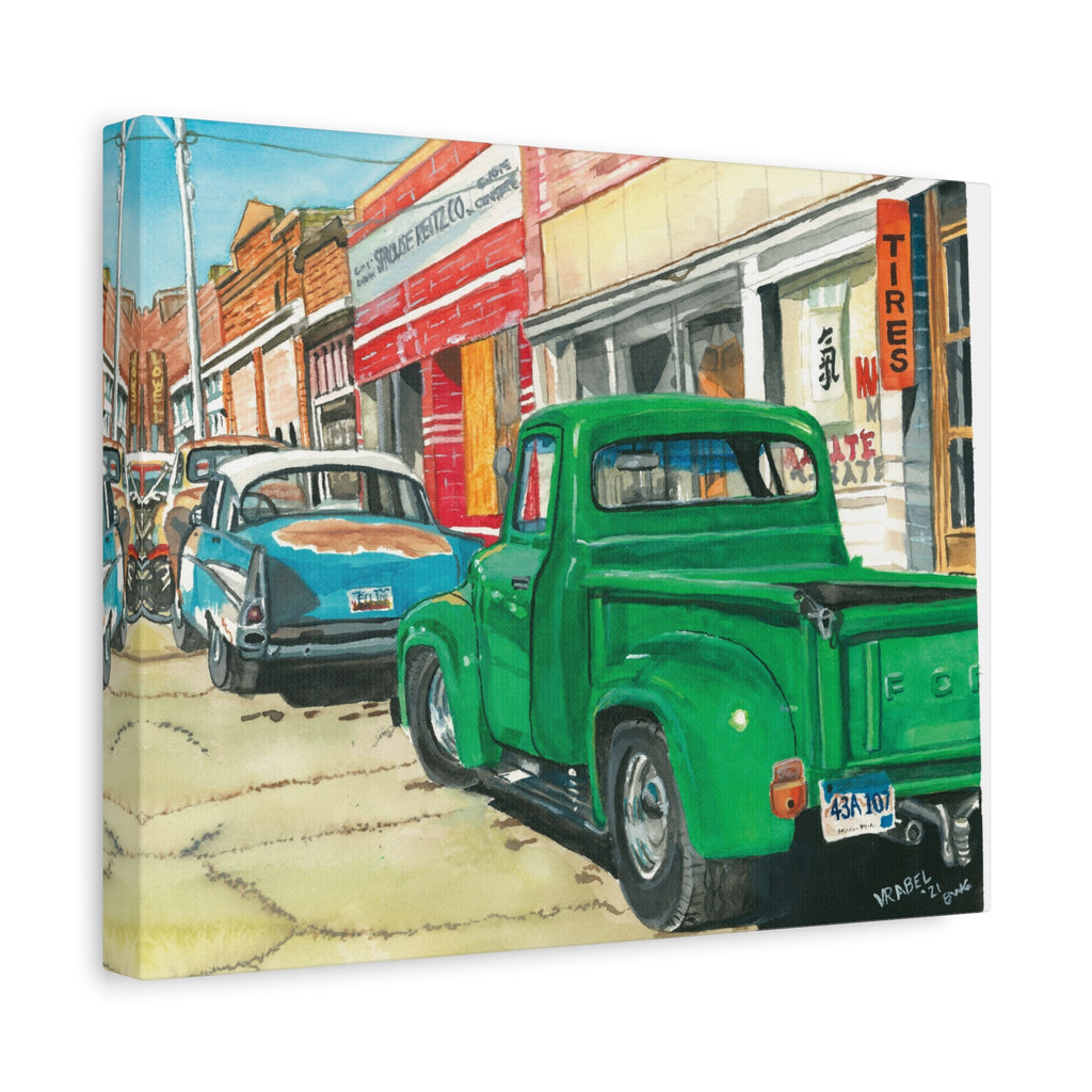 Standing on a Corner in Bisbee, Arizona - Canvas Fine Art Print