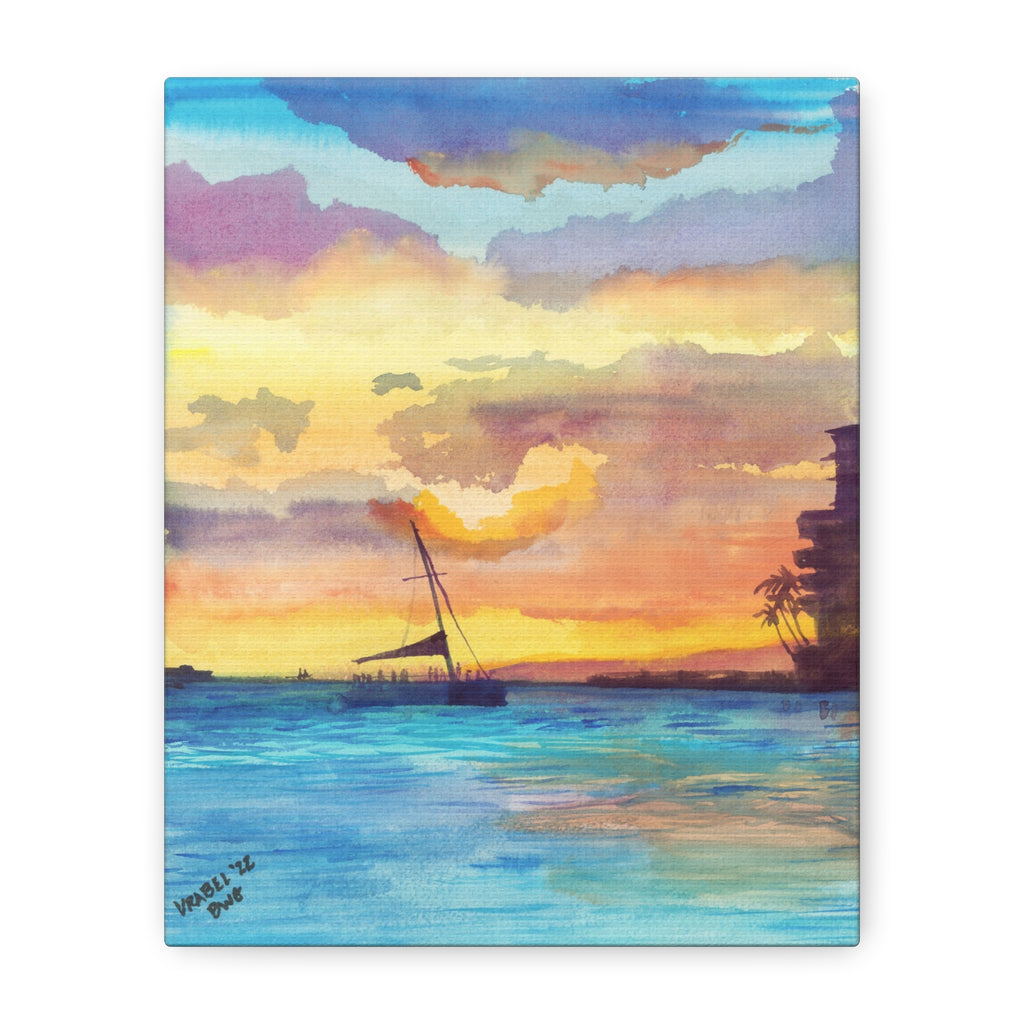 Afternoon Catamaran - Canvas Fine Art Print