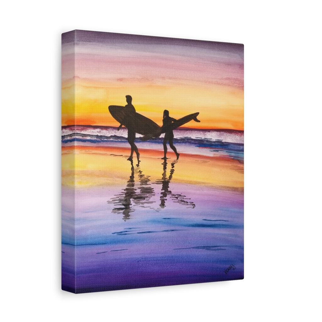 Surfboard Beach - Canvas Fine Art Print