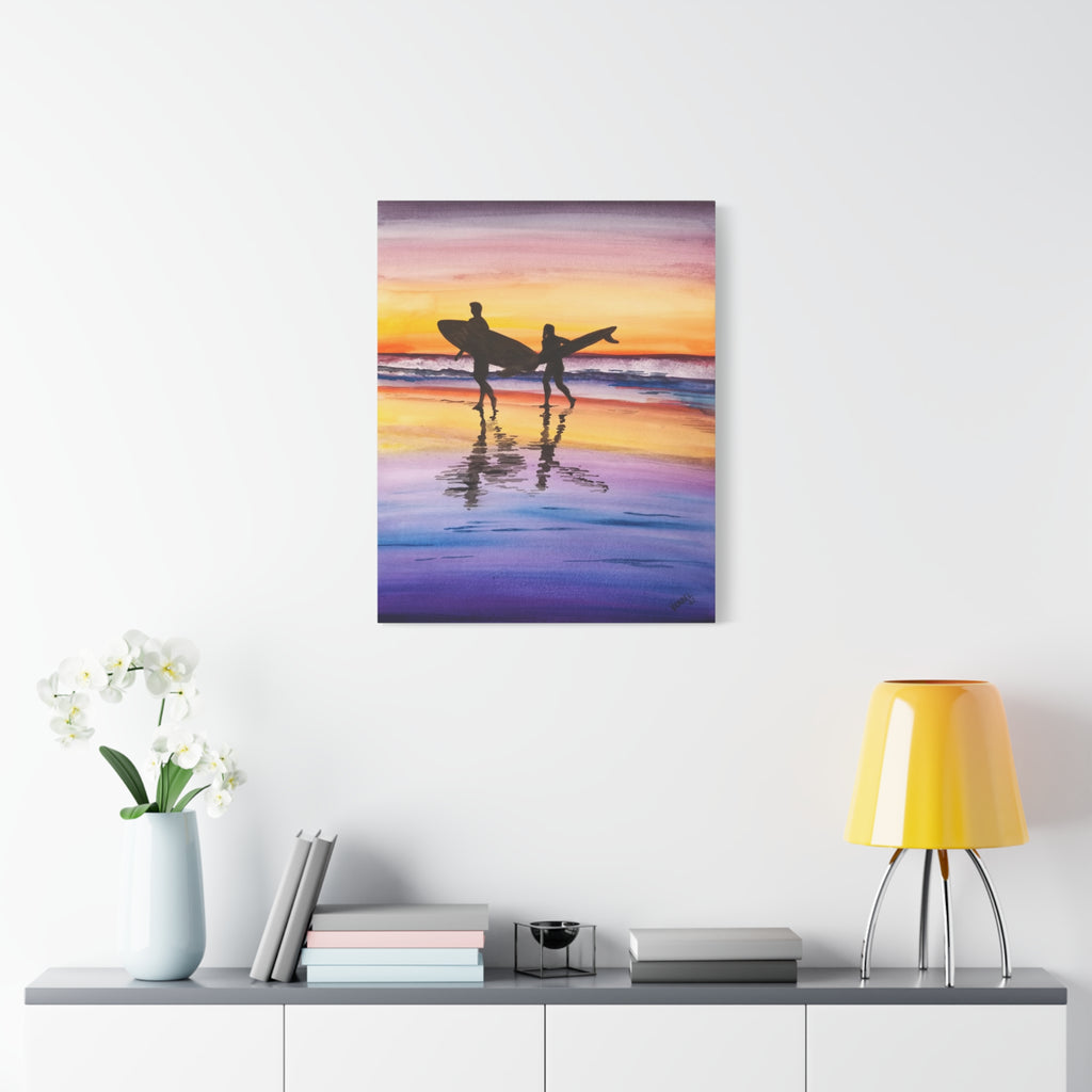 Surfboard Beach - Canvas Fine Art Print