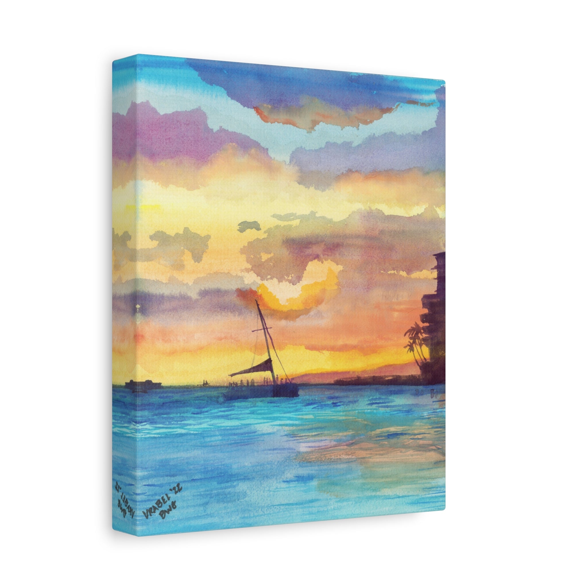 Afternoon Catamaran - Canvas Fine Art Print