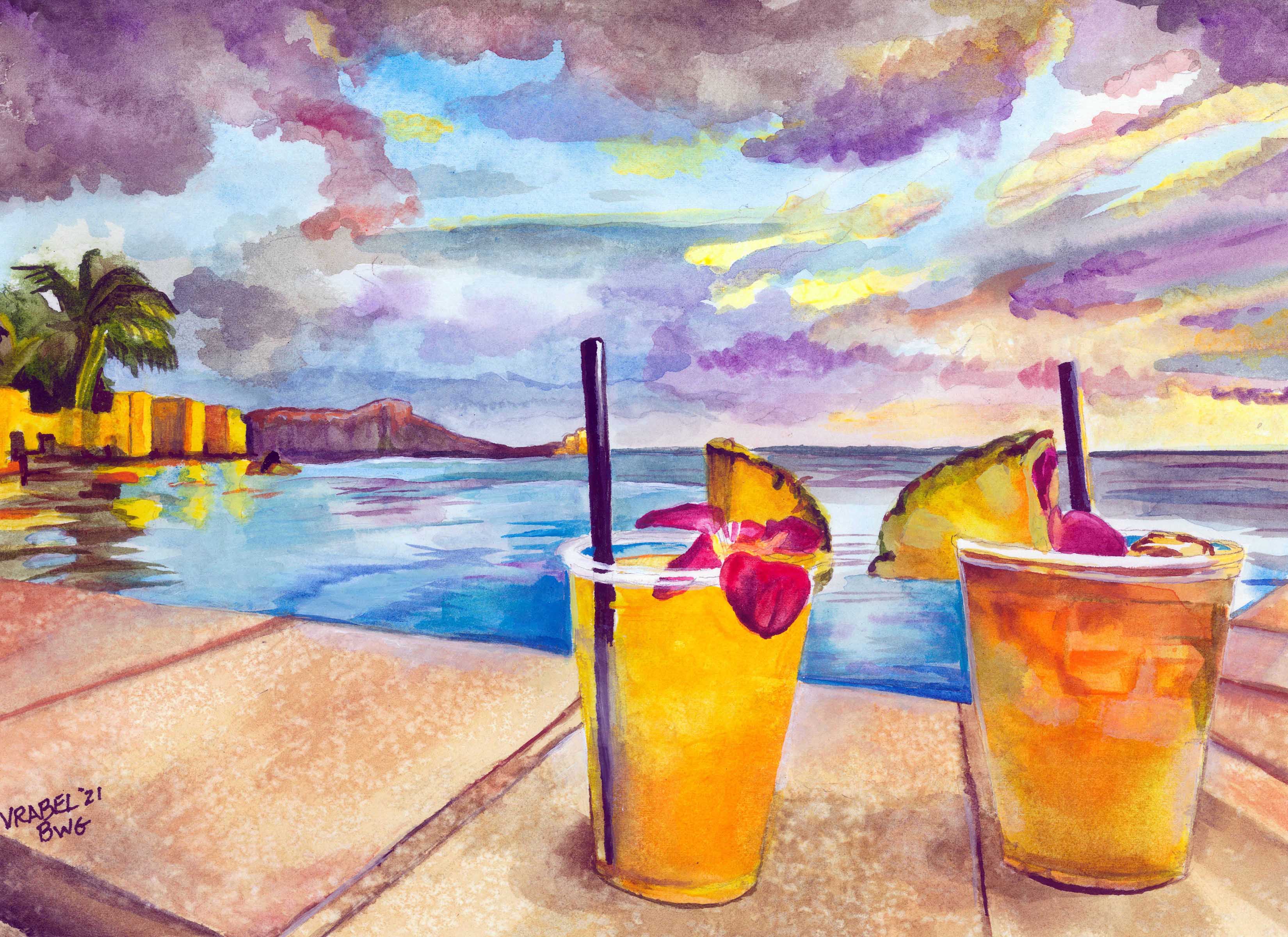 Diamond Head Mai Tais - Lustre Photo