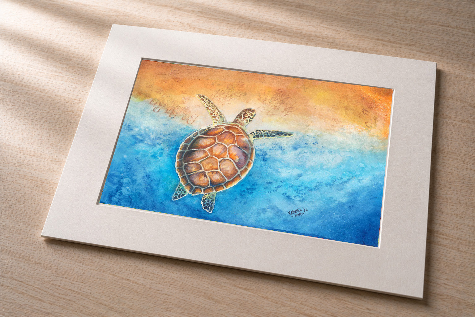 Diving Honu - Matted