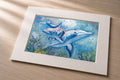 Dolphin Play – Matted Fine Art Print