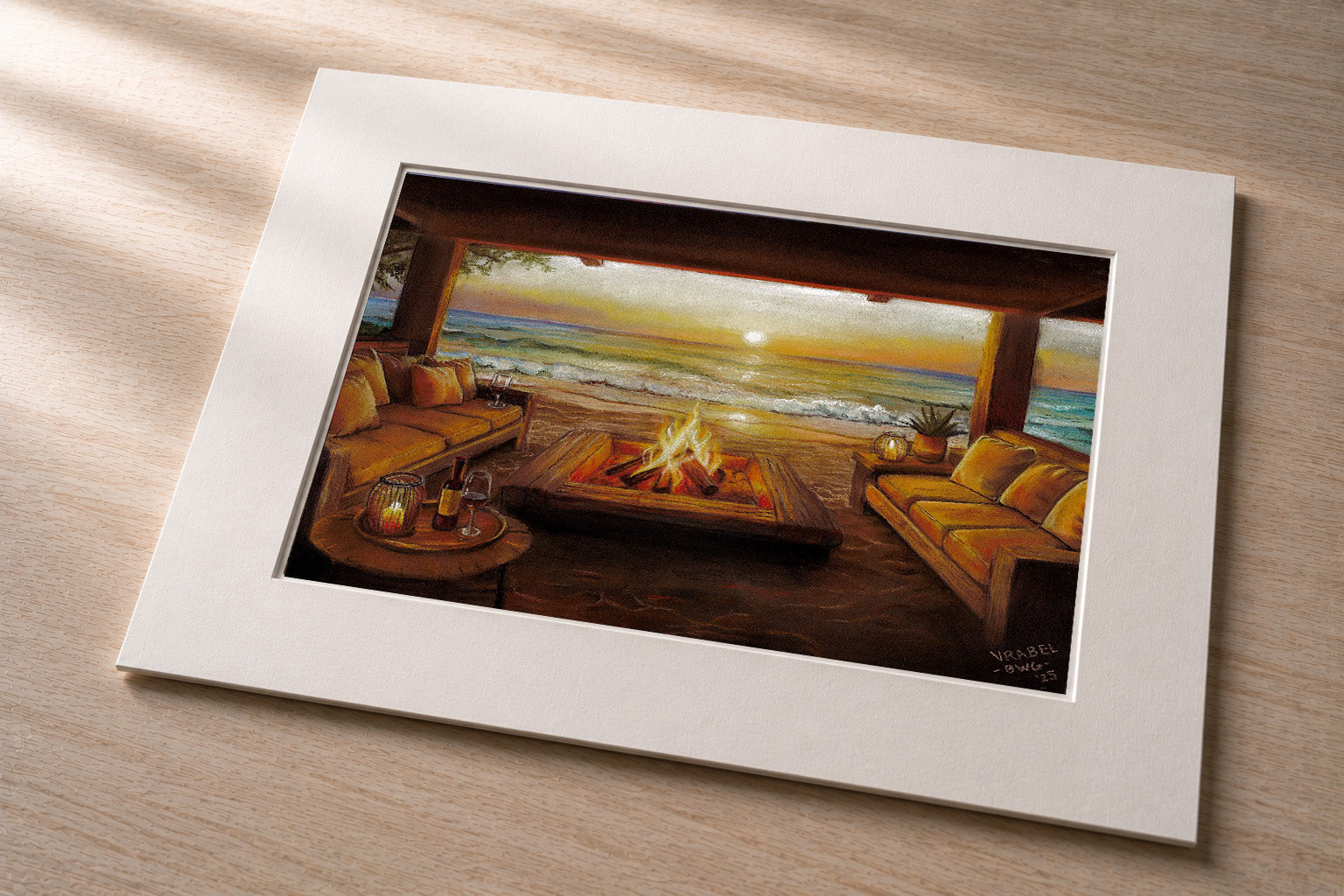 Pau Hana by the Water's Edge – Matted Fine Art Print