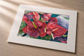Red Anthurium – Matted Fine Art Print