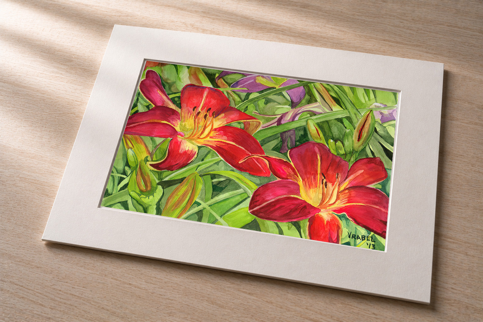 Red Day Lily - Matted