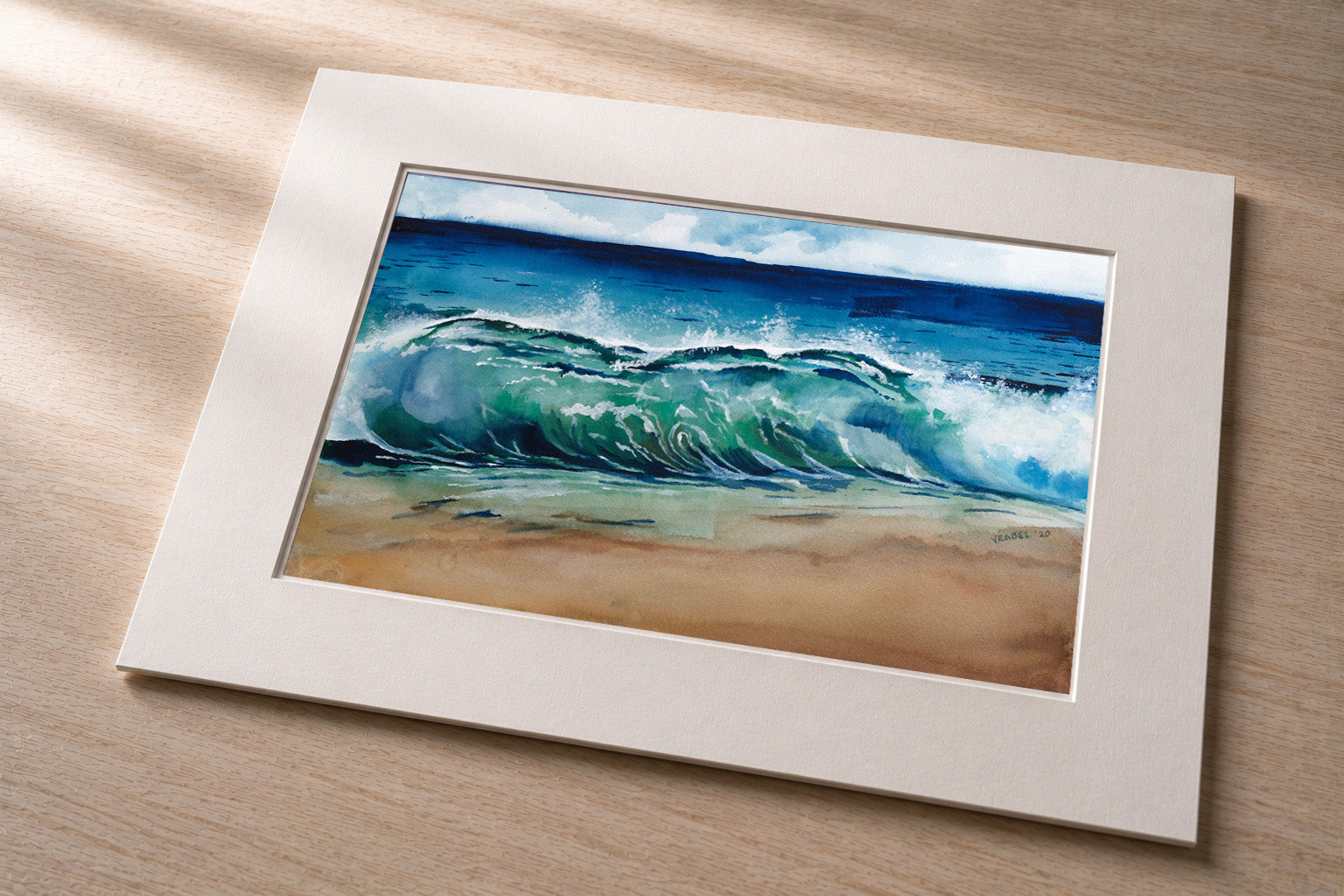 Ocean Wave Curl – Matted Fine Art Print