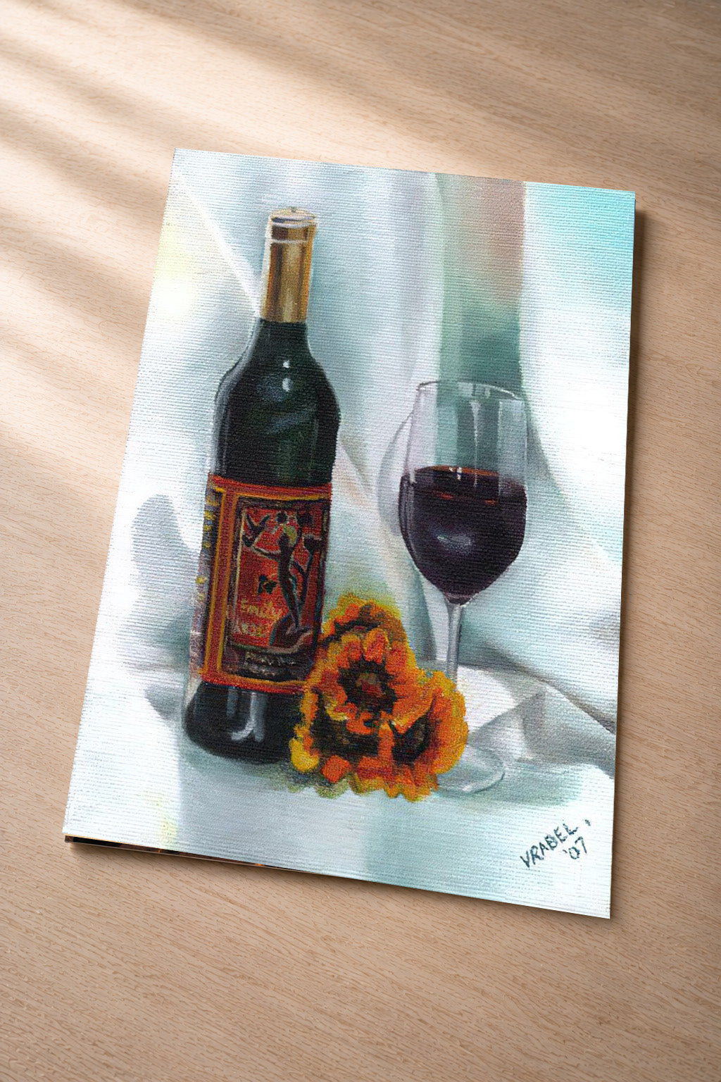Bottle and Glass Still Life – Metal
