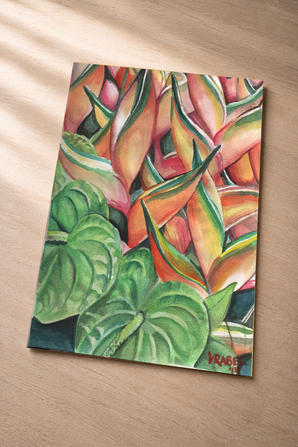 Heliconia and Green Anthurium – Metal