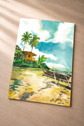 Hut and Outrigger – Fine Art Photo Print