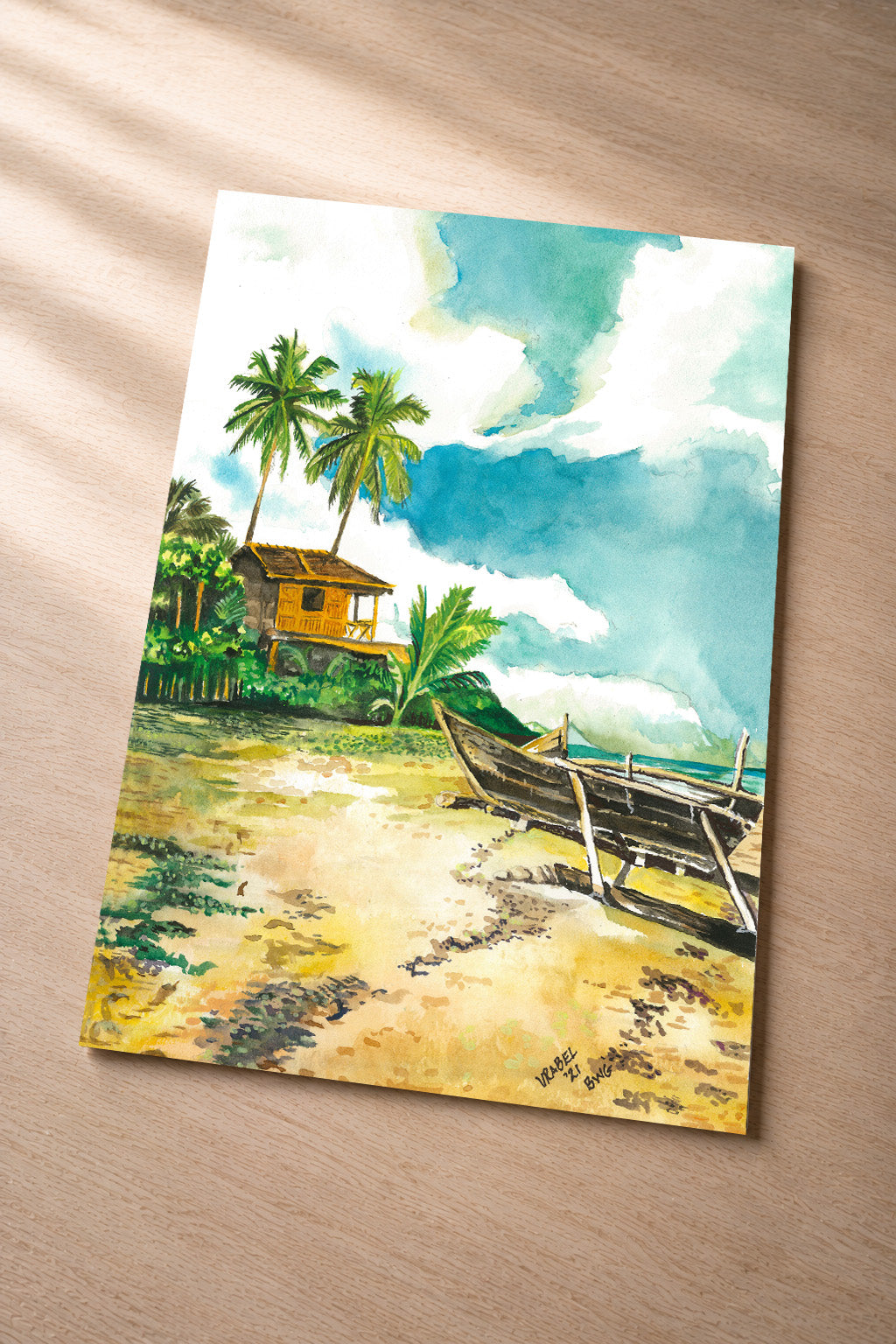 Hut and Outrigger – Fine Art Photo Print