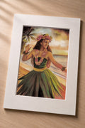 Oʻahu Girl – Matted Fine Art Print