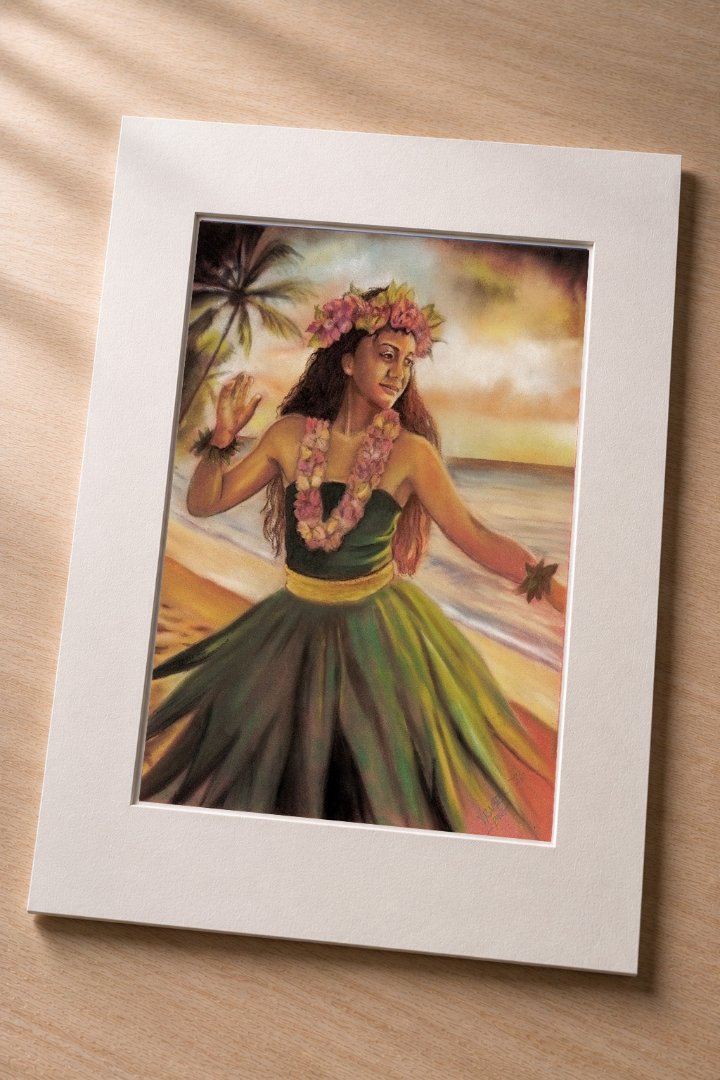 Oʻahu Girl – Matted Fine Art Print