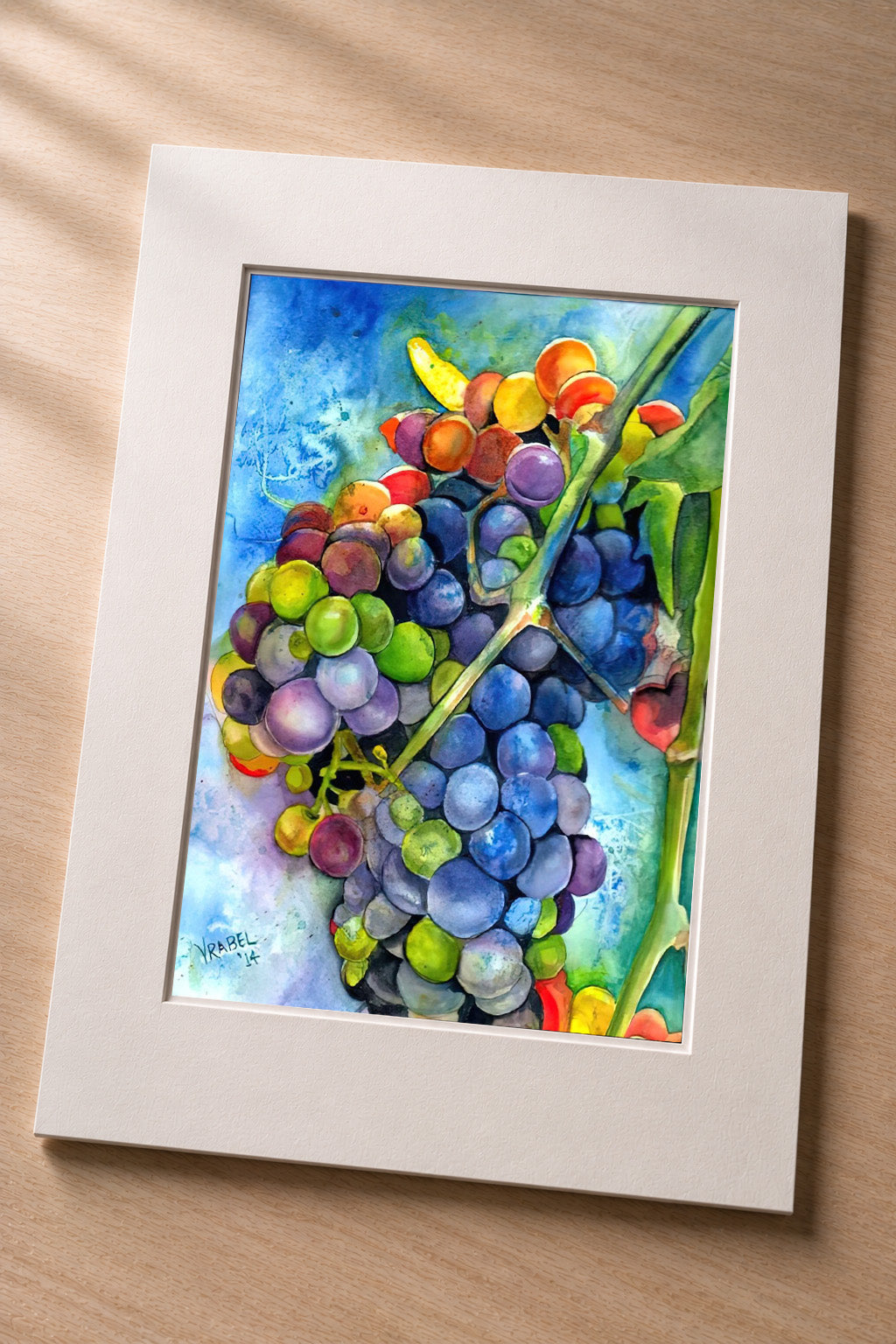 Rainbow Grapes – Matted Fine Art Print